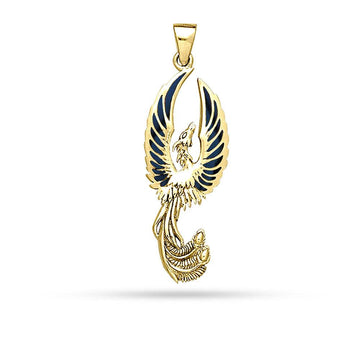 Phoenix Gold Pendant With Stone GTP2838 - Jewelry